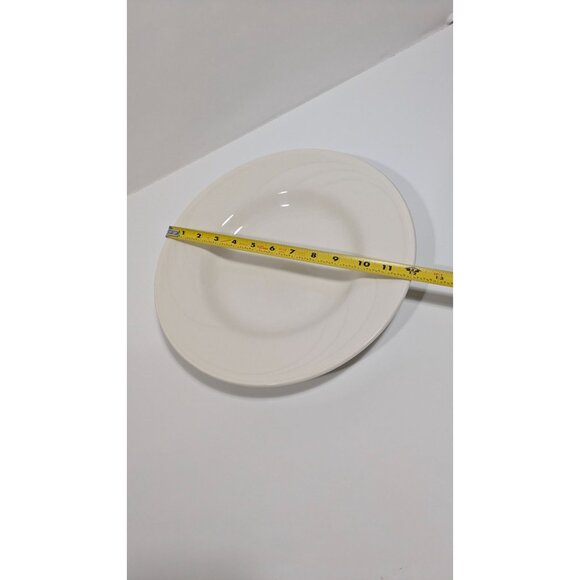 Syracuse Cascade Flint White Ceramic Pasta Dinner Plate 12 inch - Picture 4 of 9